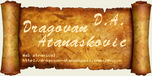 Dragovan Atanasković vizit kartica